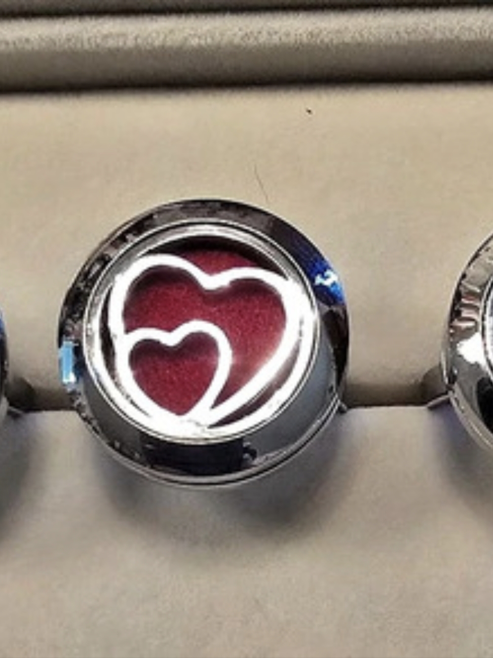 Aromatherapy Essential Oil Diffuser Rings, Silver